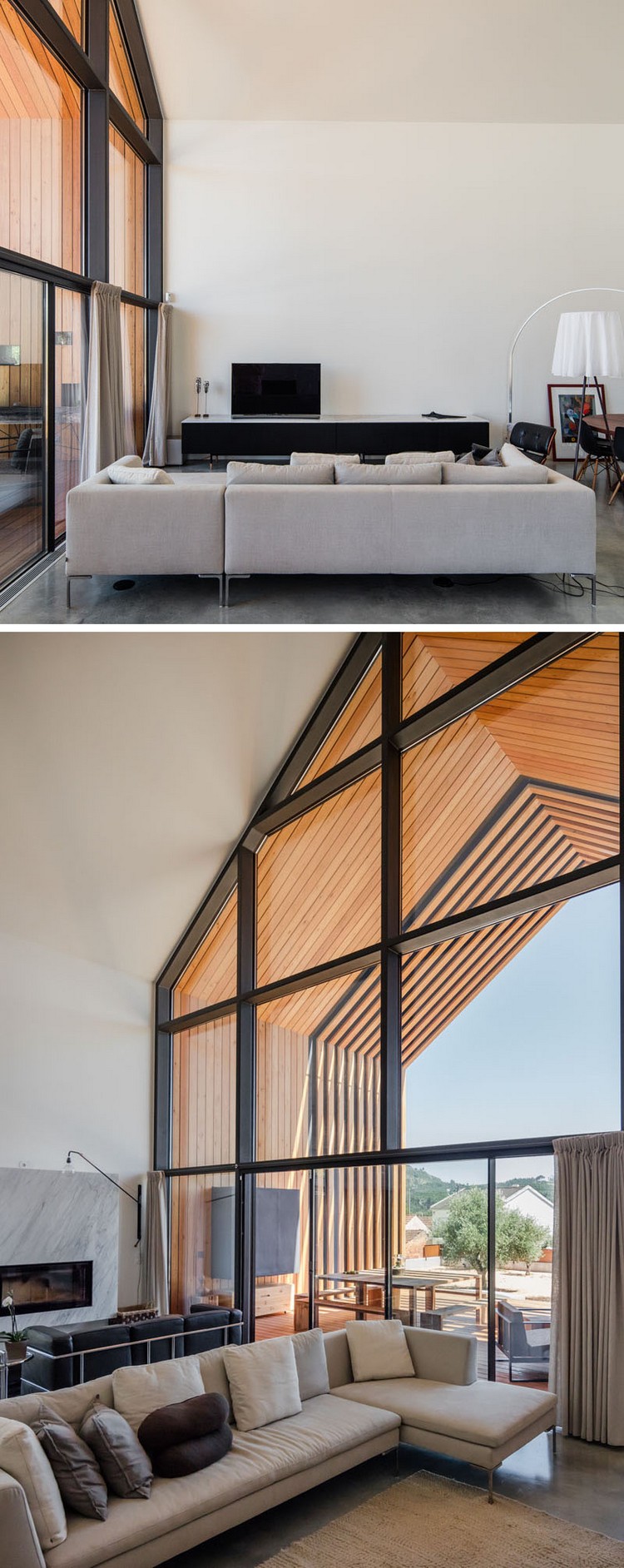 fenêtre sur mesure intérieur moderne maison design architecte Portugal style épuré mobilier minimaliste