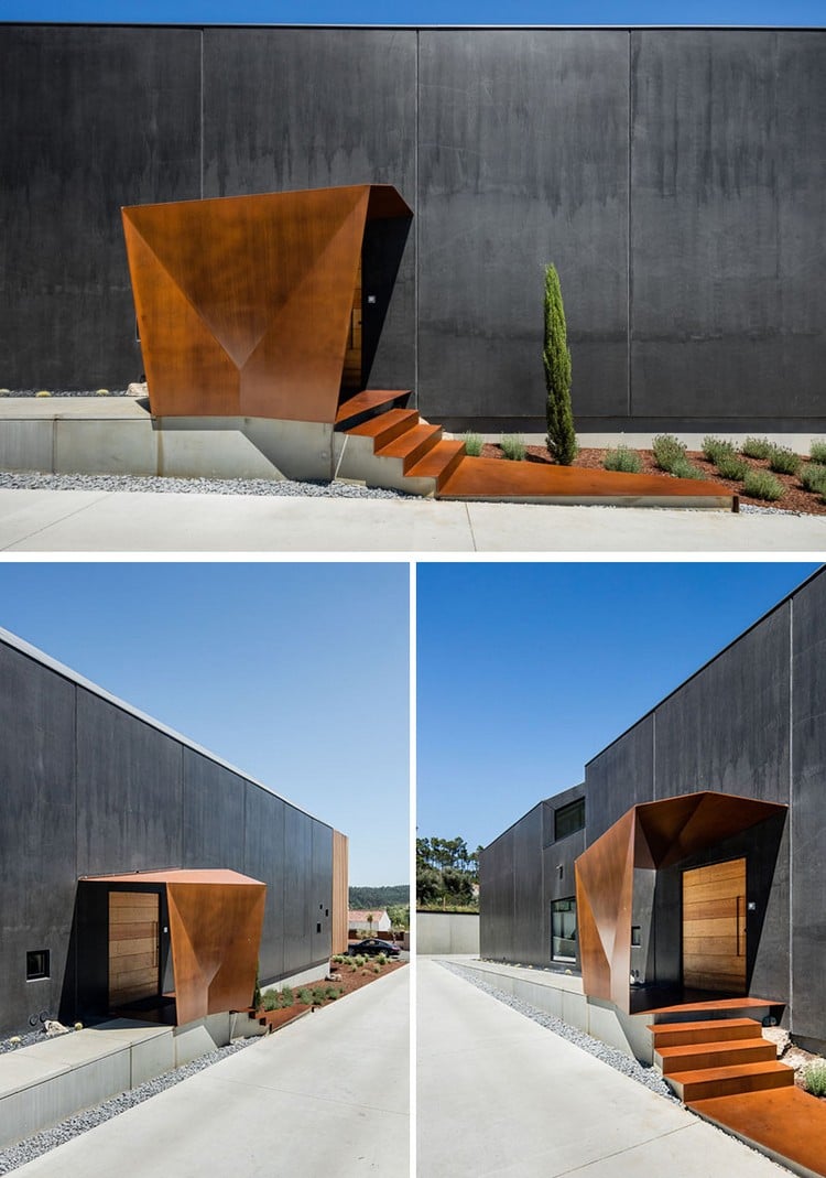 fenêtre sur mesure maison design portugaise bois acier architecture contemporaine innovante paysage panoramique