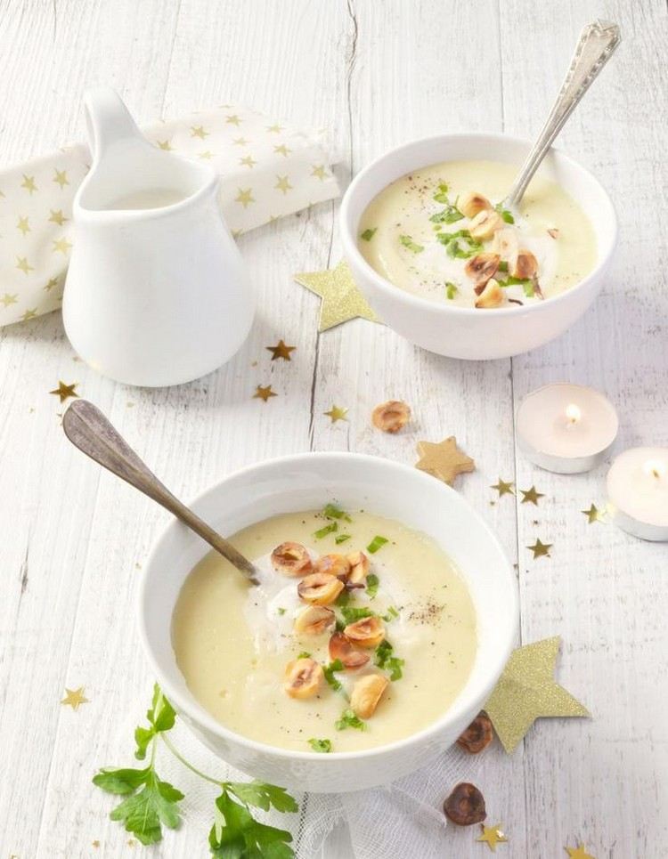 idée repas Noël 2017 menu fête vegan sain soupe noisettes grillées Une idée repas Noël en 10 propositions attractives adaptées à tous les goûts et à toutes