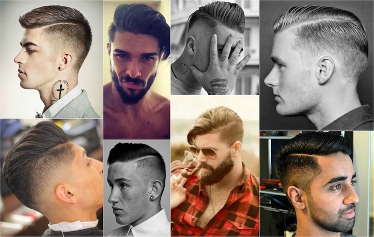 idées de coupe undercut homme raie sur côté