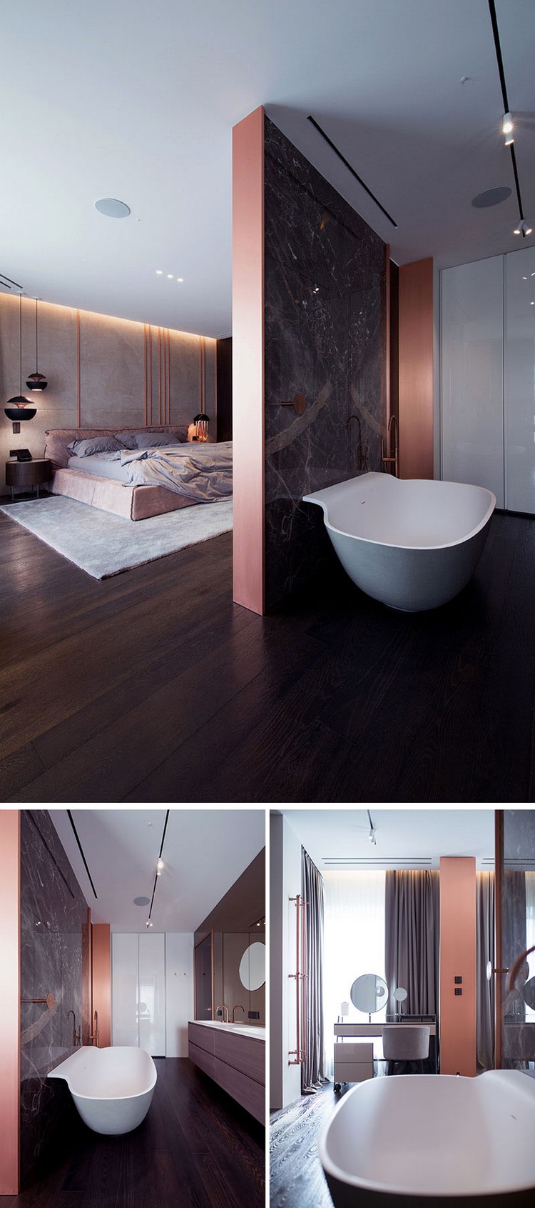 luminaire cuivre design salle de bain extrêmement moderne
