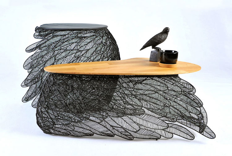 meubles design table basse table d'appoint Feathers-Apiwat Chitapanya