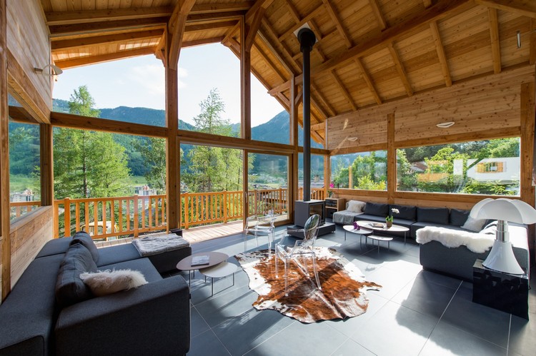 meubles extérieur hivernage terrasse maison montagne extension maison bois mobilier textile