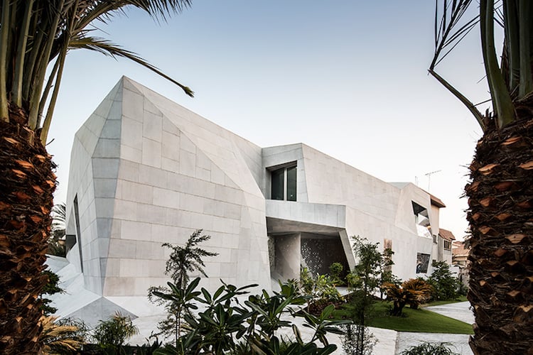 architecture origami maison et aménagement paysager exotique