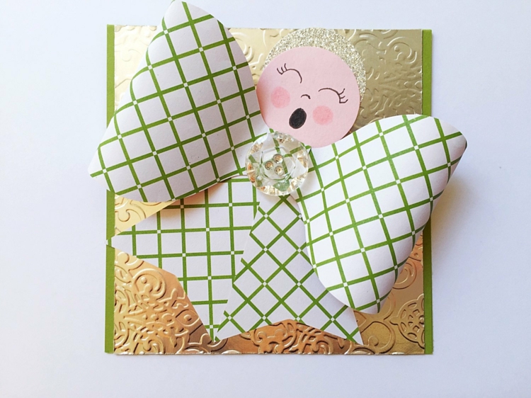 carte vœux avec un ange de Noël bricolage enfant famille activité manuelle