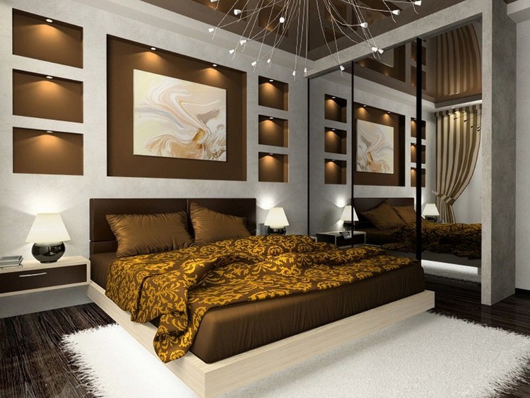 chambre à coucher moderne éclairage design