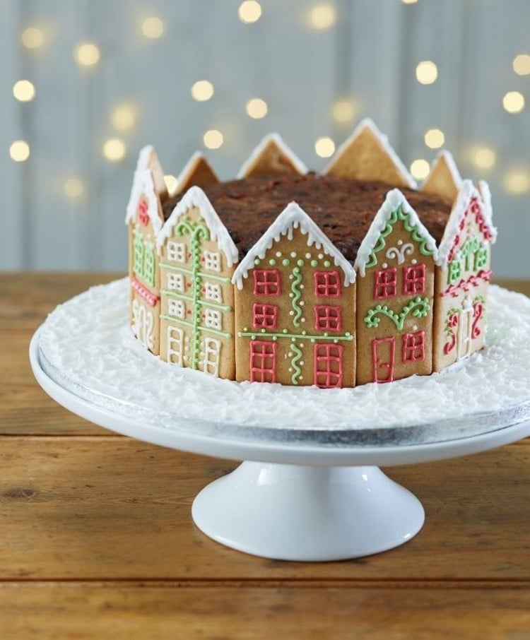 décoration gâteau Noël avec biscuits faits maison recette facile fêtes 2017