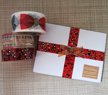 enveloppe de Noël décoration washi tape
