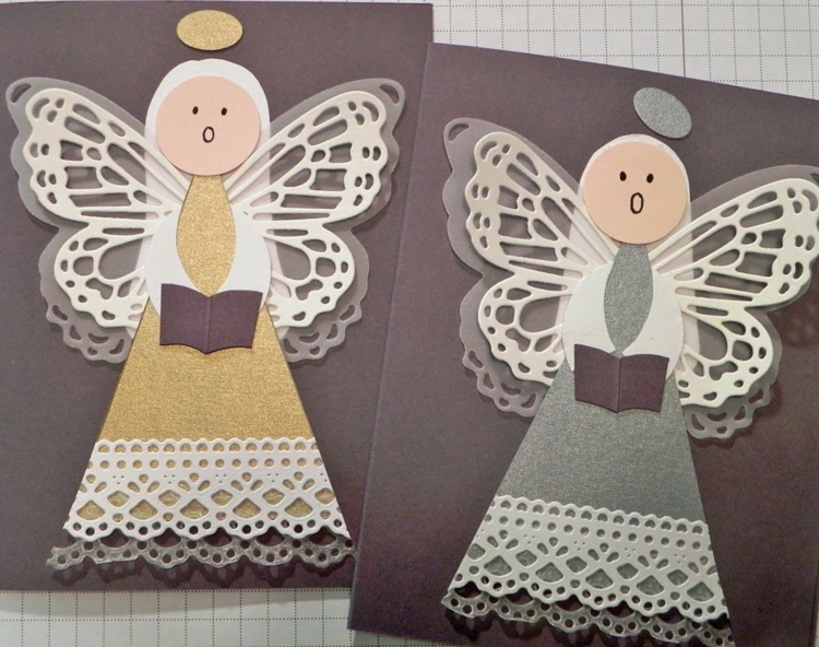 idées propositions astuces carte vœux avec un ange de Noël bricolage enfants fête