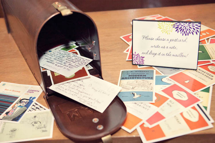 livre d or mariage cartes postales boite lettres vintage