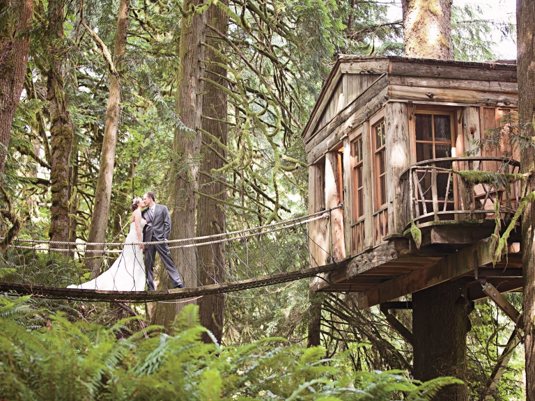mariage original cabane dans les arbres