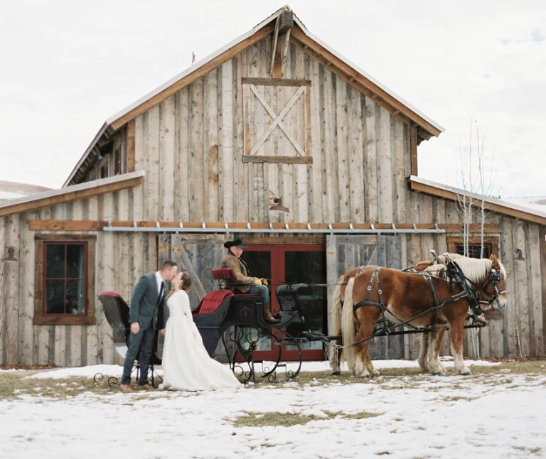 mariage original ranch hiver