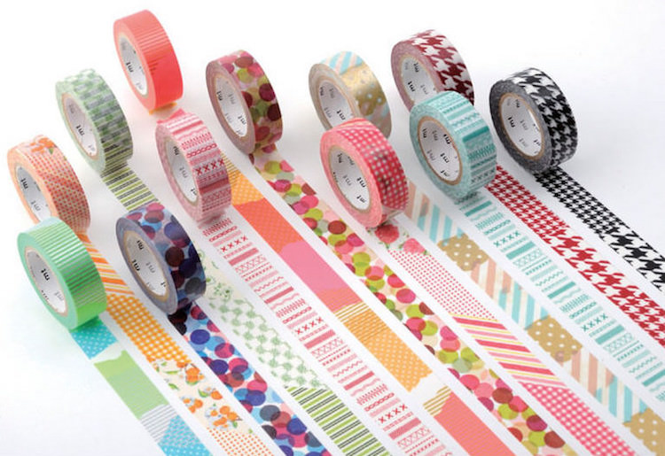 rouleaux ruban japonais washi tape couleurs motifs variés
