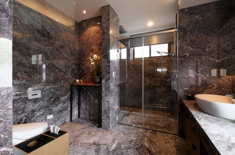 salle de bain en pierre naturelle idées modernes