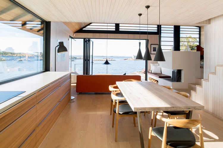 stores extérieurs design moderne maison architecte cabane côté norvégienne