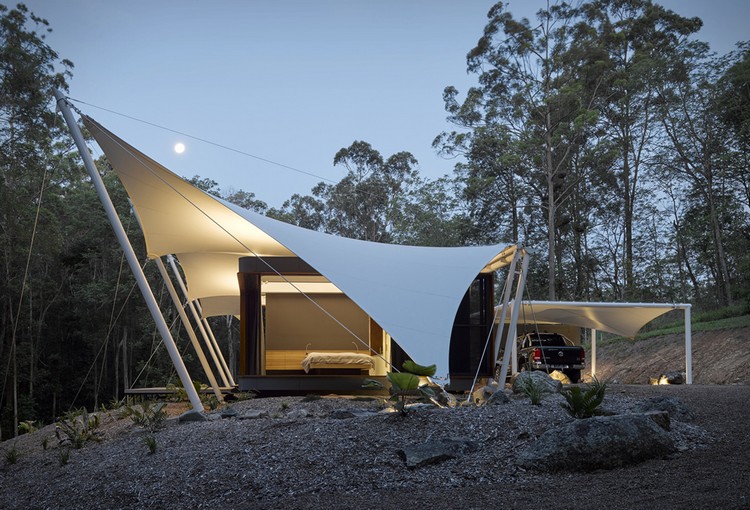 voile ombrage haut gamme maison architecte Australie forêts tropicales