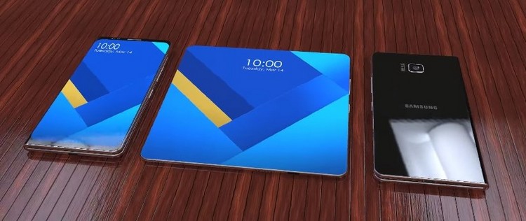 Samsung Galaxy X concept 2018 écran pliable fonctionnel et esthetique mi-smartphone mi-tablette