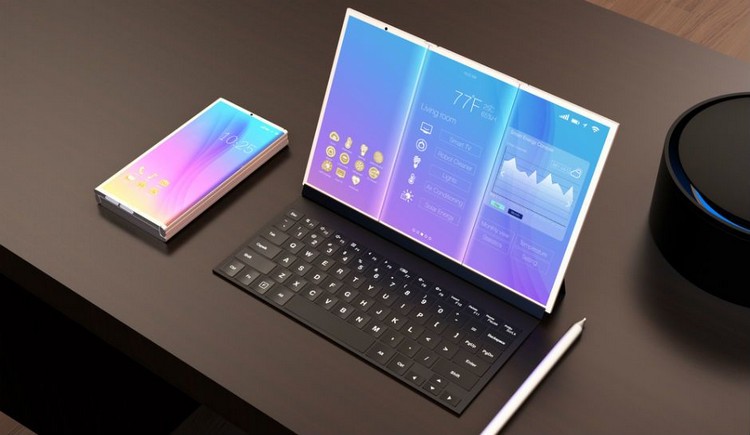 Samsung Galaxy X pliable 2018 design moderne flexible mi-smartphone mi-tablette