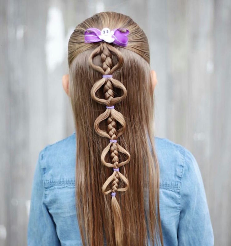 affordable coiffure petite fille cheveux demi attachs tresse originale les top coiffures petite fille pour toute occasion et type de cheveux with les