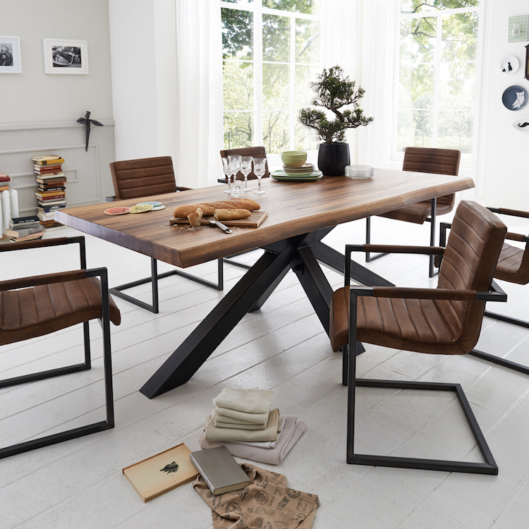 comment choisir sa table a manger 6 personnes plateau bois massif style rustique moderne
