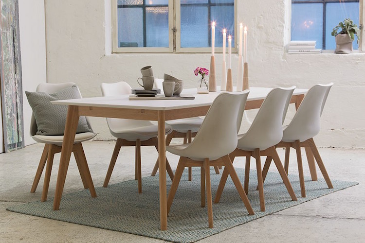 comment choisir sa table a manger style scandinave chaises bois blanc