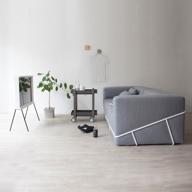 comment choisir son canapé - sofa gris perle de style minimaliste