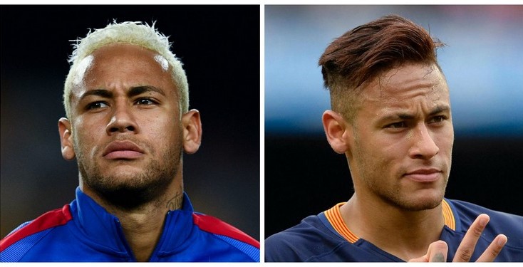 coupe de cheveux homme tendance idées capillaires pour 2018 chevelure courte colorée Neymar