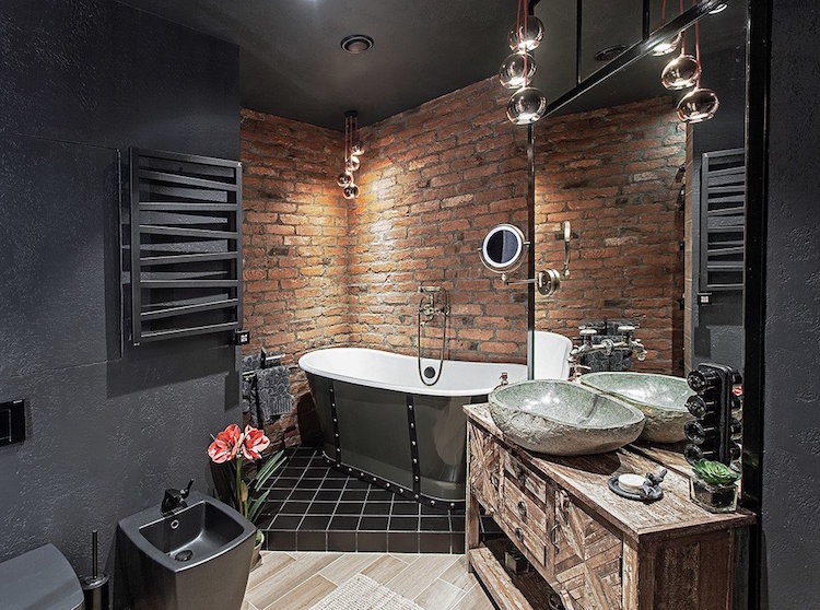 design salle de bain déco de style industriel de luxe