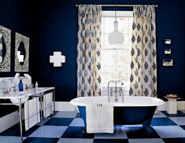 déco salle de bain bleue déco esthétique