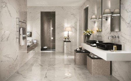 déco salle de bain carrelage pierre naturelle