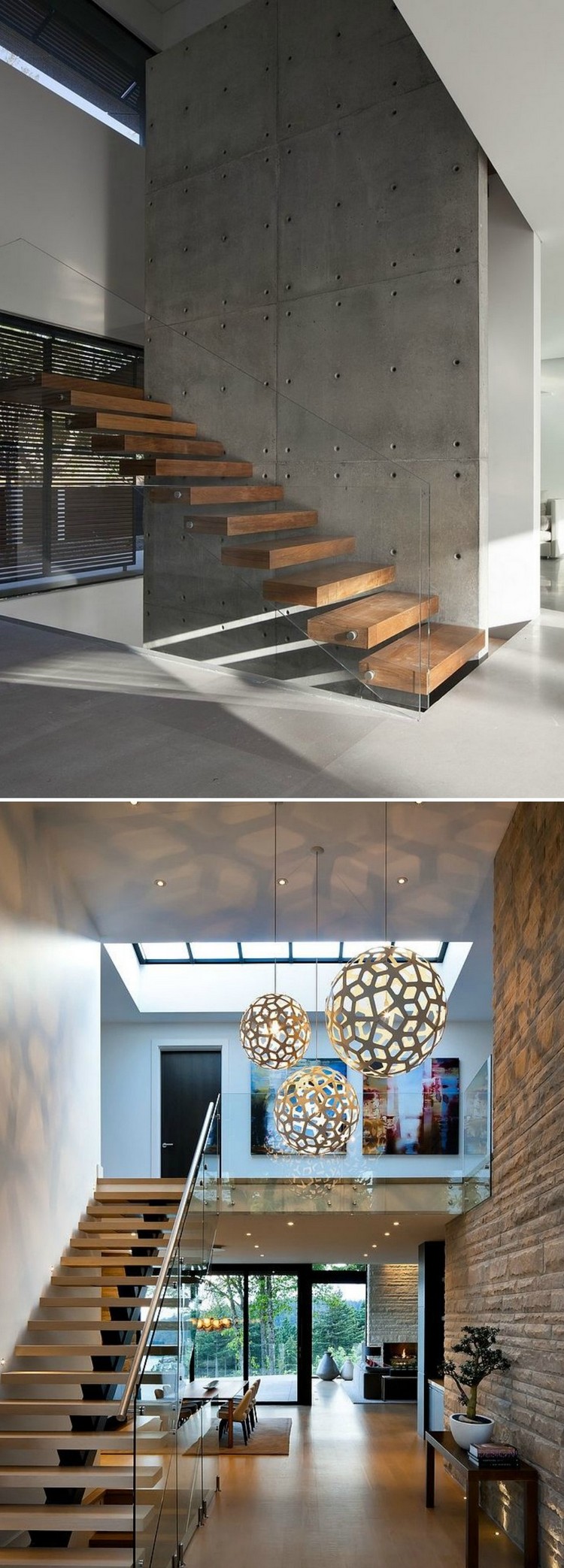 escaliers intérieurs bois idées
