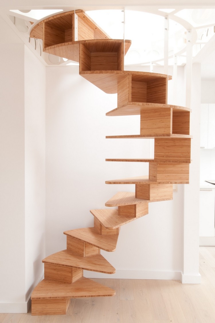 escaliers intérieurs bois minimaliste