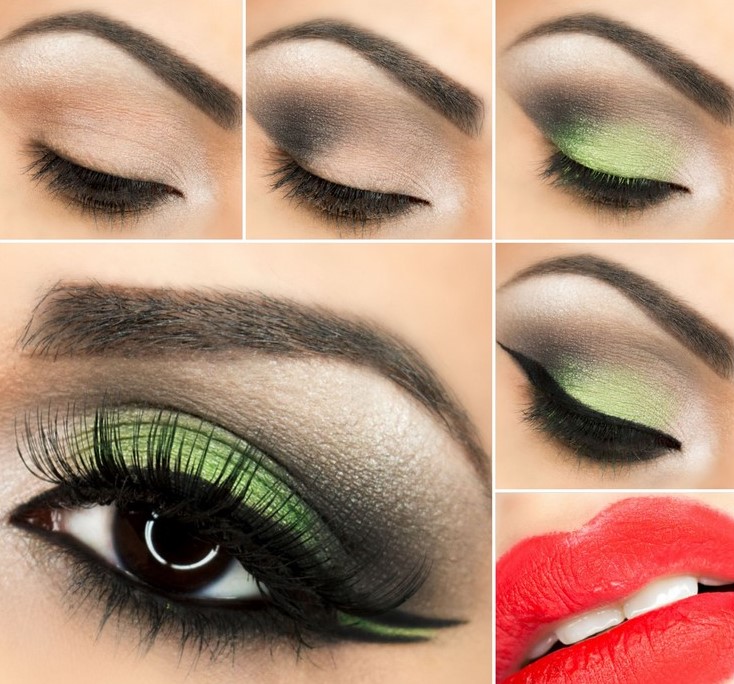 maquillage charbonneux smokey eyes tutoriel facile couleurs magnifiques lèvres rouges