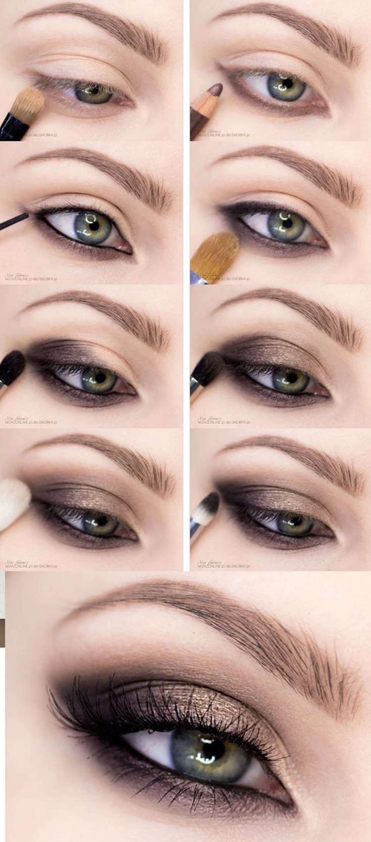 maquillage smoky eyes yeux verts