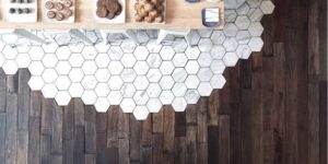 mélange parquet carrelage bois massif
