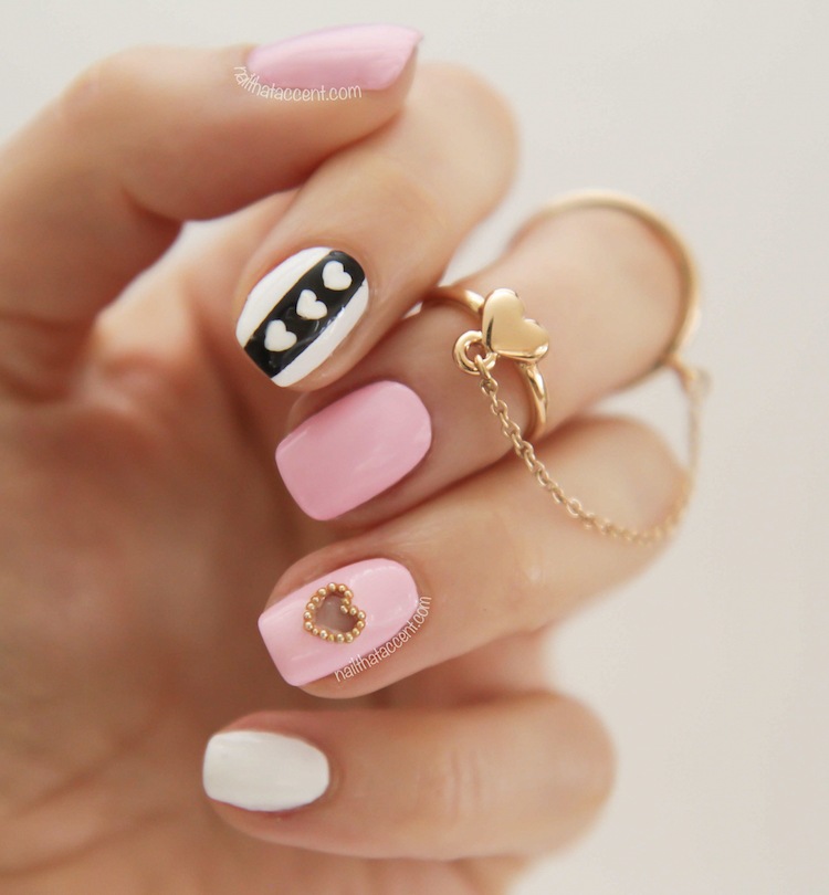 nail art Saint Valentin