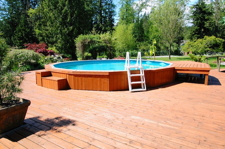 piscine hors sol bois terrasse bois