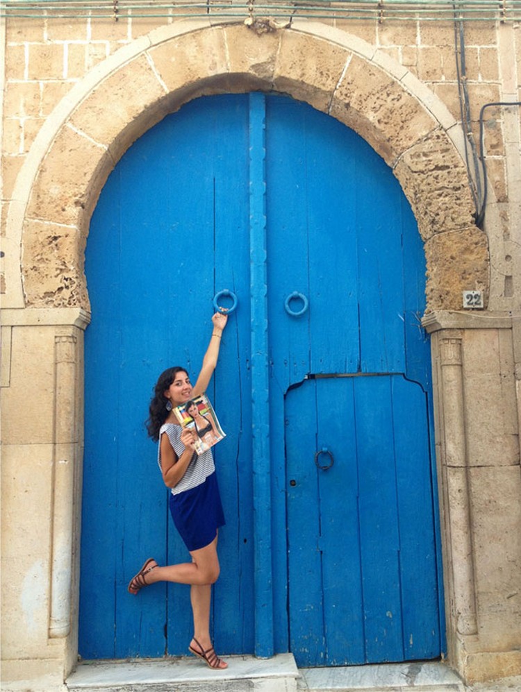 porte d'entrée sur mesure monumentale en bois peint bleu couronne porte originale
