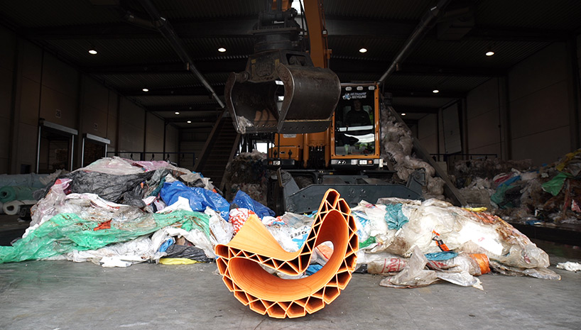 recyclage des déchets plastiques mobilier urbain aux Pays-Bas