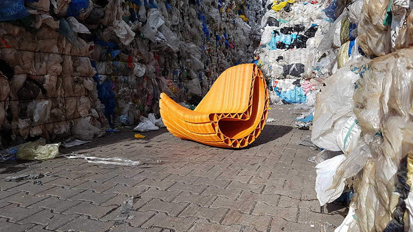 recyclage des déchets plastiques mobilier urbain impression 3D projet