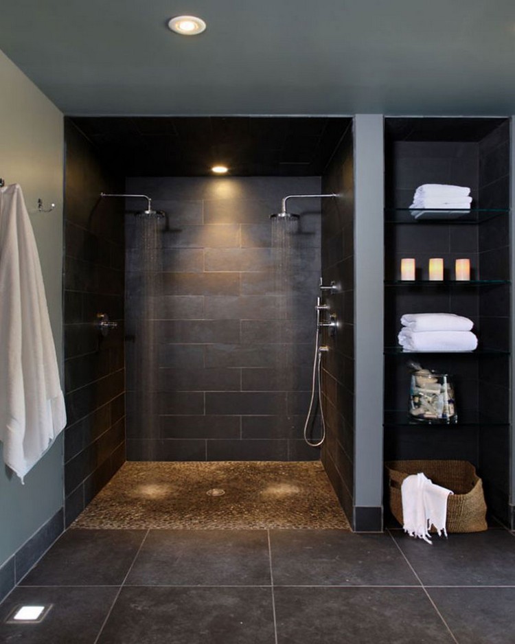 salle de bain avec douche italienne ambiance zen avantages inconvenients conseils pratiques modèles différents douches