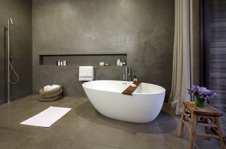 Béton ciré salle de bain conseils idées déco moderne salle eau tendance