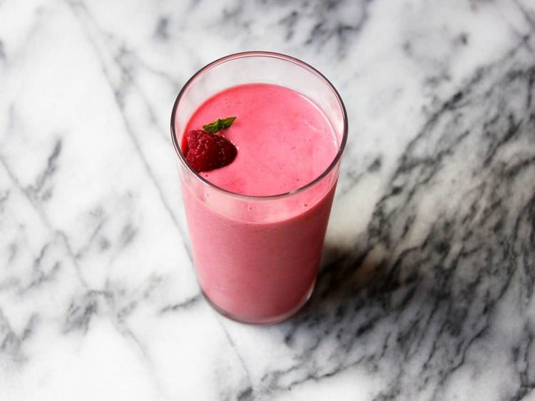 Recette kéfir boisson sain smoothie framboises pour rétablir équilibre intestinal