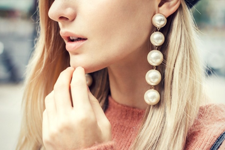 boucles d oreilles originales statement perles pendantes