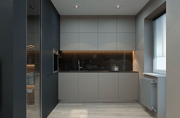 comment aménager un studio cuisine optimisée moderne intérieur minimaliste