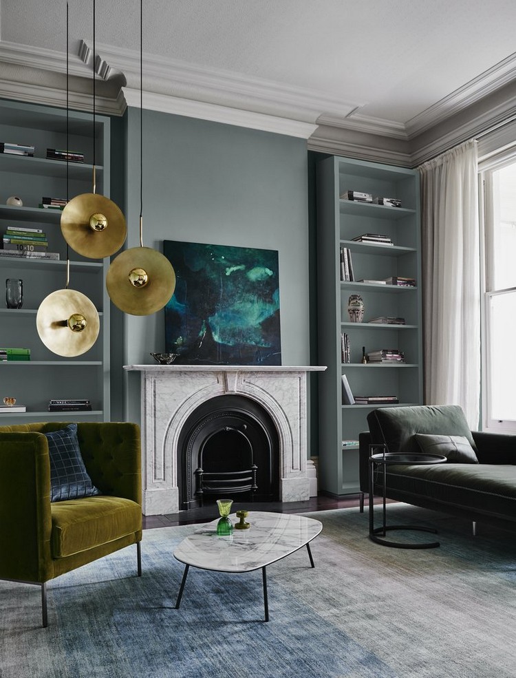 couleur sauge tendances aménagement décoration intérieure 2018 nuances modernes vert gris