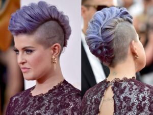 coupe mohawk femme cheveux violets femme stylée