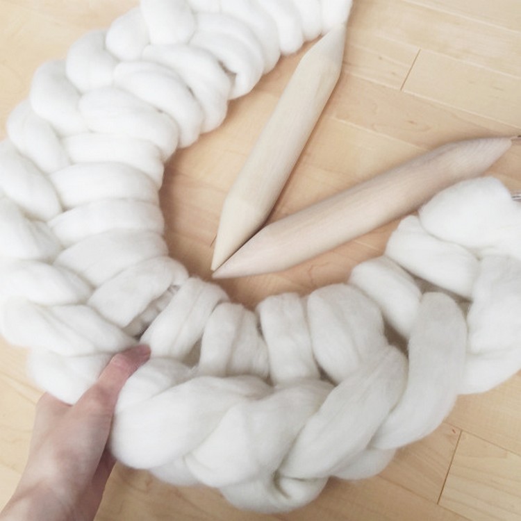 couverture grosse maille astuces pratiques comment tricoter large plaid géant tricot XXL