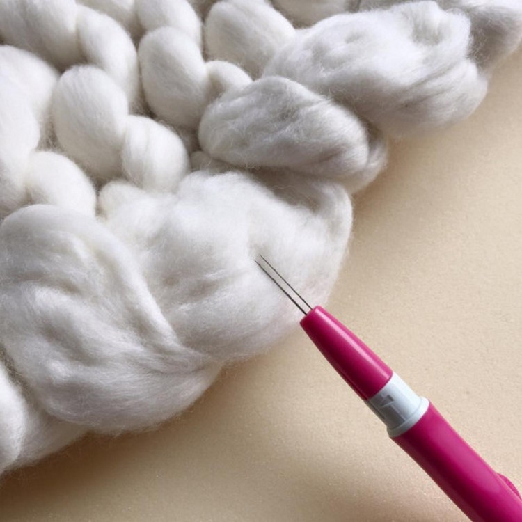 couverture grosse maille comment tricoter tricot XXL idées DIY facile