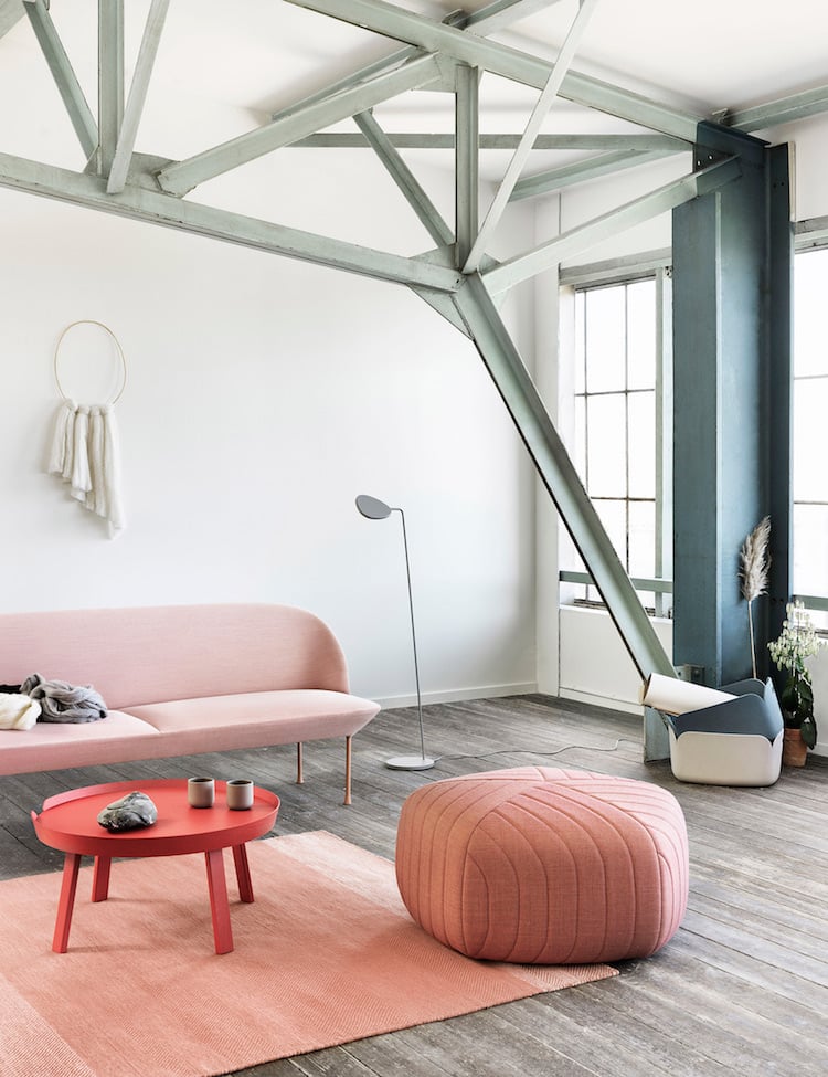 deco industrielle meubles scandinaves rose pastel
